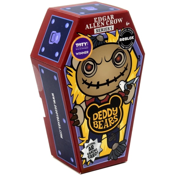 Deddy Bears Coffin Series 5 Edgar Allen Crow Plush [Includes AR Gaming Card]