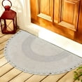 thumbnail image 2 of Handwoven Bohemian Bathroom Rug with Crochet Border - 22x42 inch, 2 of 6