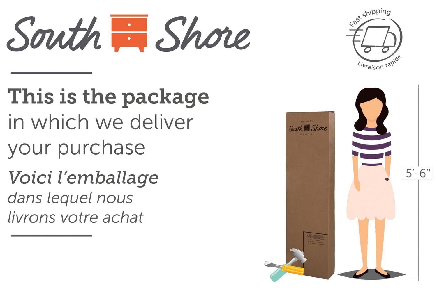 Commode 5 tiroirs Vito, de Meubles South Shore