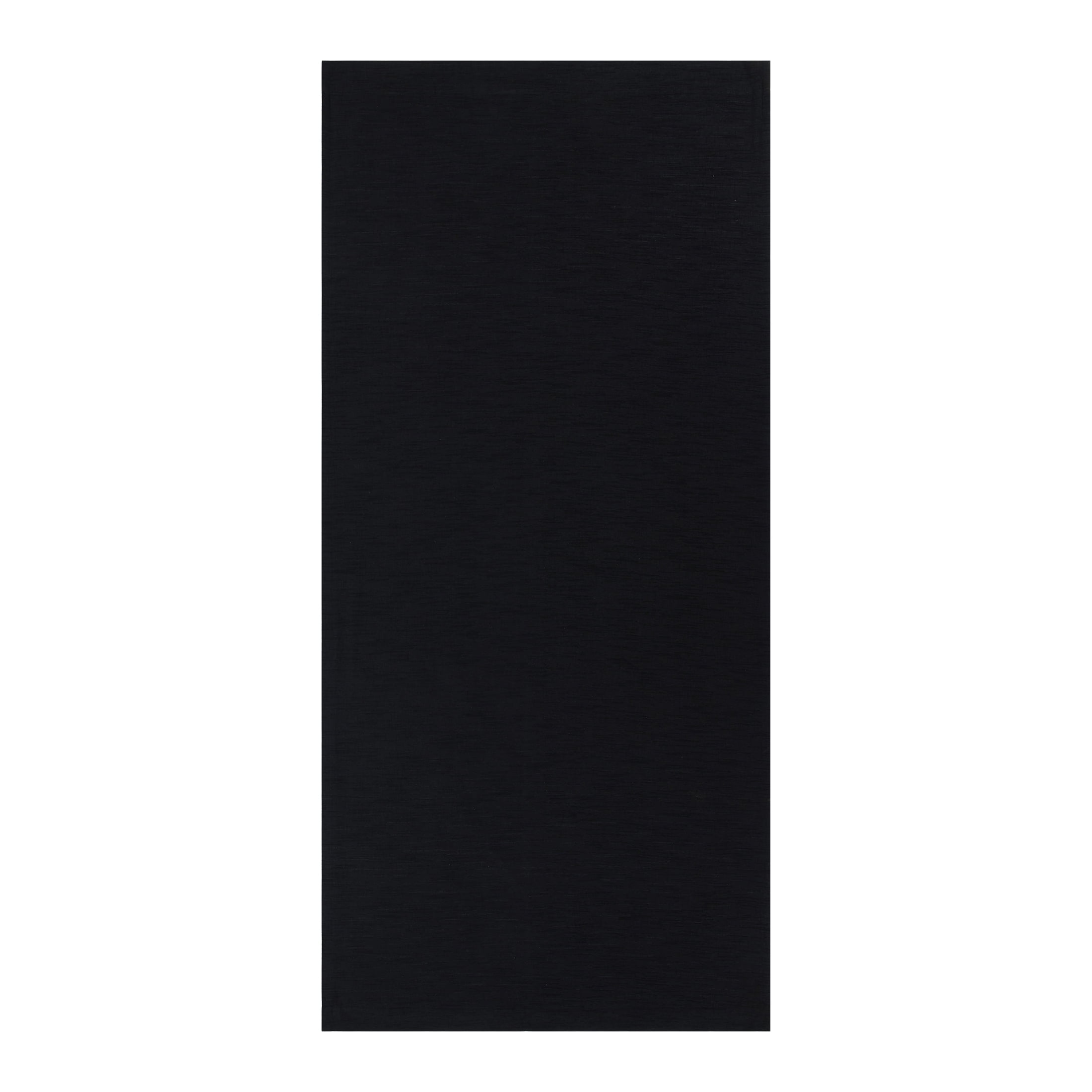 Better Homes & Gardens Textured Solid Chenille Blackout Single Curtain Panel, Black, 50"W x 95"L