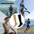 thumbnail image 3 of 2 Pairs Zipper Copper Compression Socks for Women & Men Circulation 15-20 mmhg - Better Blood Flow, Swelling, Best Support for Medical, Running, Nursing, 3 of 7