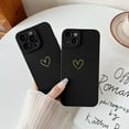 thumbnail image 2 of for iPhone 14 Pro Max Case Heart Cute Girly Sweet Girly Slim Thin Flexible Pattern Soft Silicone Camera Protective Phone Case for iPhone 14 Pro Max (Black), 2 of 15