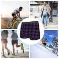 thumbnail image 4 of Logiee Purple Black Plaid Print Mens Boxer Briefs,Boxer Briefs for Men,Breathable Stretch Underwear,Boys Boxer Briefs-Medium, 4 of 5