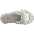 thumbnail image 5 of Women's Cute Bunny Bedroom Slippers Open Toe Indoor Slides House Slippers (5-6 women, Grey Bunny), 5 of 7