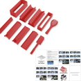 thumbnail image 3 of Kit para hacer sushi de lujo con juego completo de sushi, 10 piezas de plástico para hacer sushi con 8 tenedores para moldes de rollo de sushi, herramienta de sushi para el hogar (rojo) Sincero Electrónica, 3 of 5