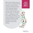 thumbnail image 7 of MeMoi Potted Cacti Bamboo Blend Crew Socks - Womens - Female, One Size, Ivory, 7 of 7