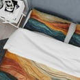 thumbnail image 4 of Designart "Coral Blue Bold Mountains Landscape" Modern Bedding Covert Set - Mountains Coral Landscapes Bed Set With 2 Shams, 4 of 6