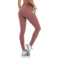 thumbnail image 6 of Women's Active Stretch Leggings with Pockets Mid Rise Yoga Pants, 6 of 8