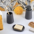 thumbnail image 5 of Gray Stoneware Soap Dispenser, 14 oz - Modern Flair for a Chic Bathroom, 5 of 6