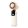 thumbnail image 2 of Handheld Fan with Ice Cooler, Portable USB Rechargeable with 100 Speeds, LED Display, Foldable Mini Hand Held fans, Up to 14Hrs Cooling for Travel Outdoor Home Office Bedroom, 1pcs, 2 of 9