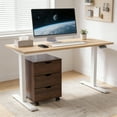 thumbnail image 2 of MAYEERTY 16*22"Brown 3-Drawer Vertical Wood File Cabinet with Casters for Home Office, Fully Assembled, 2 of 5