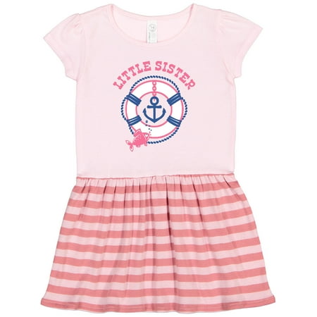 

Inktastic Nautical Little Sister Gift Toddler Girl Dress