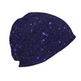 thumbnail image 3 of Naloa Glittering Purple Starfield Beanie for Men Women Knitted Unisex Winter Hat Beanies Cap Knit Cuffed Beanies Hats, 3 of 7