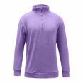 thumbnail image 4 of CONZONE Mens Pullover Sweatshirts Long Sleeve Sweatshirt for Men Trendy Plus Size Quarter Zip Stand Collar Fall Hoodie Sweatshirt, 4 of 5