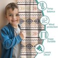 thumbnail image 3 of Blackout Kids Curtains,Brown Geometric Striped Pattern Childrens Insulated Curtains Set Of 2,Bedroom Essentials,Toddler Room Decor 52x84in(132x213cm), 3 of 5