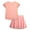 Peach Bud, variant on Girls Skorts Set Short Sleeve Ribbed Shirt and Stylish Ruffle Bike Skort for Girls 2 Piece