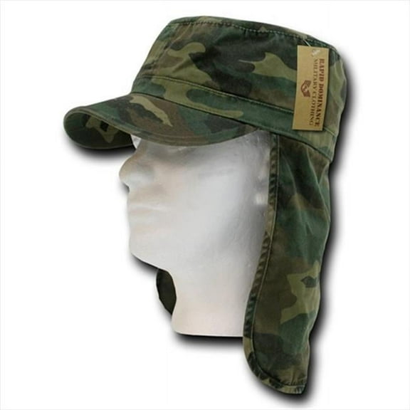 Foreign Legion Flap Caps - Woodland, Small And Medium