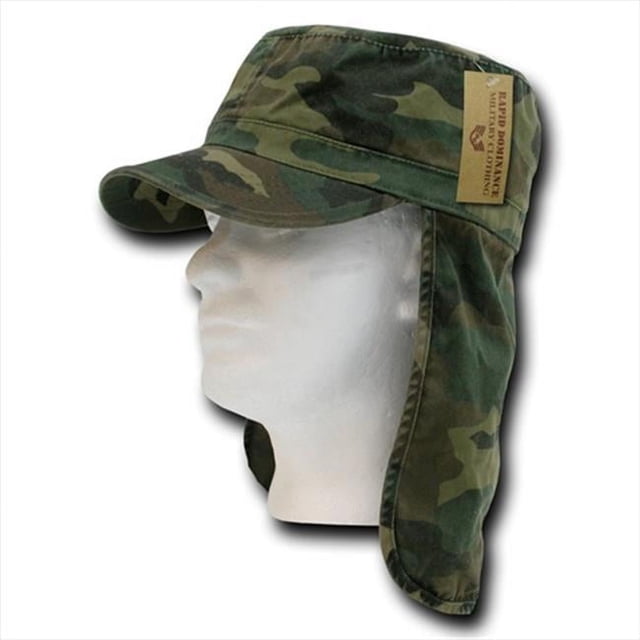 Rapid Dominance 107-PL-WDL-07 Foreign Legion Flap Caps - Woodland- Large And Extra Large