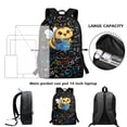 thumbnail image 6 of Uourmeti Personalized Backpack for School Travel, 17 Inch High Quality School Backpack, Math Science Doodle Pattern, 6 of 6