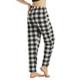 thumbnail image 5 of LNFINTDO Womens Pajama Pants Fleece Plaid Pjs Bottoms Ultra Soft Pj Pants for Women, Grey, X-Large, 5 of 7
