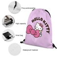 thumbnail image 3 of Hello Kitty Drawstring Backpack Water Resistant String Bag Sackpack Cinch for Sports, Gym, Travel, Swimming, Yoga, Beach, 3 of 7