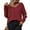Claret, variant on Lovskoo Sweaters for Women Long Sleeve Trendy Casual Knitted Solid Color Panel V-Neck Sweater Black