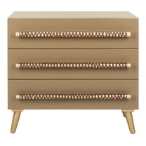 SAFAVIEH Raquel Solid Classic 3 Drawer Chest, Light Brown