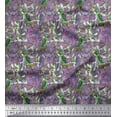 thumbnail image 1 of Soimoi polyester Crepe Fabric Leaves, & Parrot Bird Decor Fabric Printed Yard 52 Inch Wide, 1 of 3