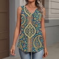 thumbnail image 3 of Kixjoy Womens Tank Tops Baggy V Neck Tank Tops Sleeveless Fashion Pleated Shirt Beach Basic Lounge Cozy Shirts for Women, Light Green M, 3 of 6