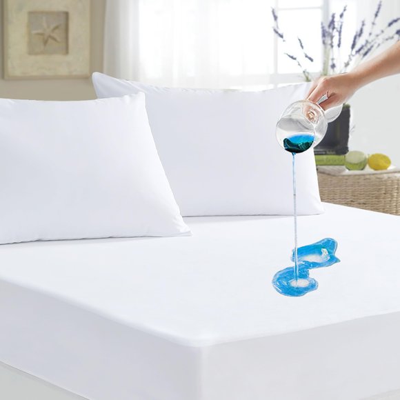 Waterproof Breathable Mattress Protector, Cal-King Noiseless Premium Smooth Mattress Cover, Deep Pocket Fit Up to 21 Inches, Soft Washable Bed Cover