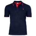 thumbnail image 1 of U.S. POLO ASSN. Polo de hombre con detalles en contraste - piqué, logotipo, algodón elástico Azul oscuro S (Small), 1 of 3