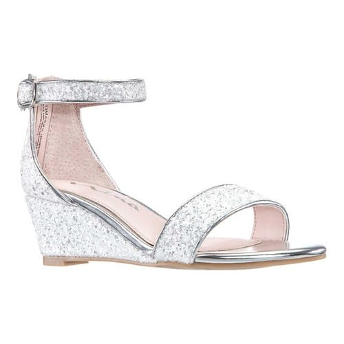 girls white wedge sandals