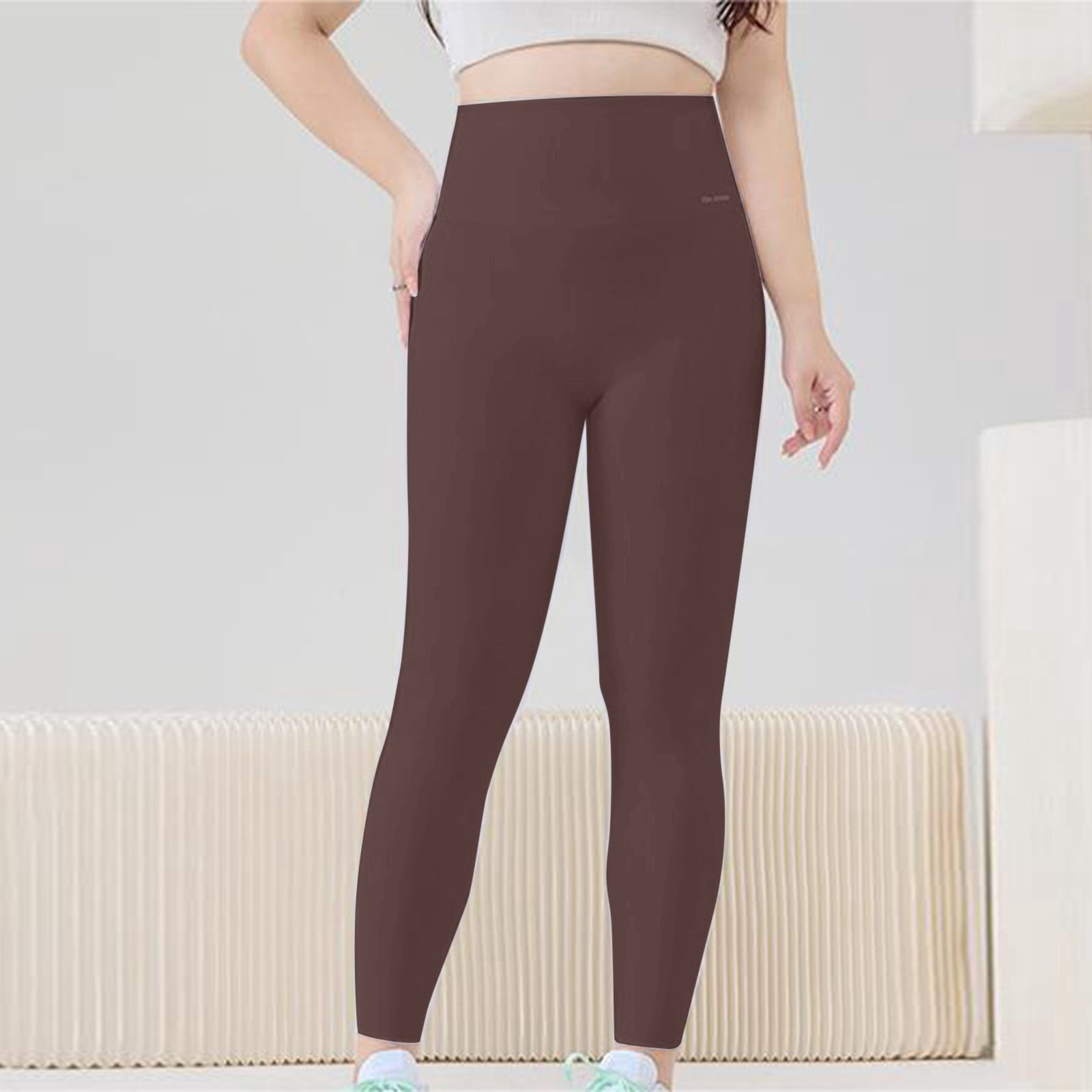 HUITKMM Cotton Yoga Pants Lightweight High Waist Plus Size Yoga