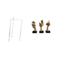 thumbnail image 1 of Mesita de noche,Mesa auxiliar de acrílico transparente,mesa auxiliar transparente de 2 niveles,Mesa pequeña de acrílico,mesita de noche pequeña,compacta,Estatuas del pensador,Estatuas de, 1 of 8