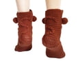 thumbnail image 3 of ZAXARRA Chaussettes Décontractées pour Femmes Hiver Automne, Style Animal Patchwork Antidérapant Chaussettes de Sol, 3 of 9