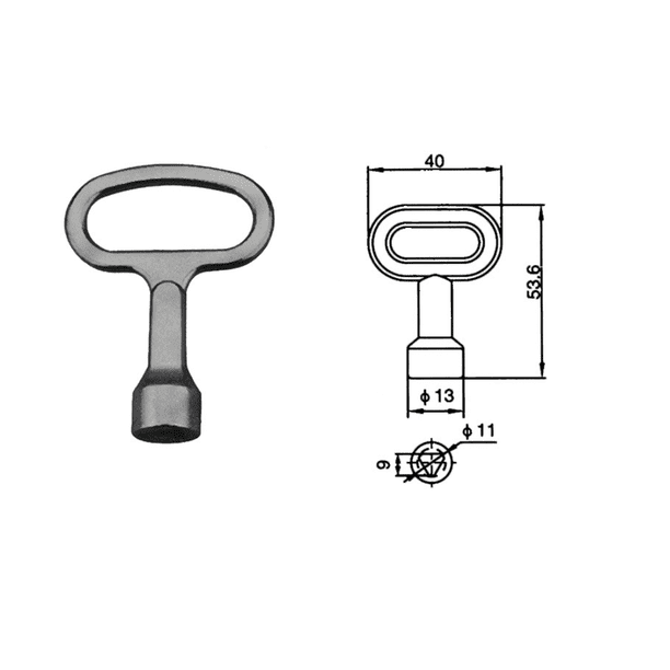 Llave Triangular/Cuadrada Para Contadores - Juego De 4 Llaves De Aleación De Zinc, Para Medidores De Agua Y Gas