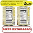 thumbnail image 2 of 2 PACK| Margret Holmes Diced Rutabagas,  Canned Vegetables, 14.5 oz  With  Supplyplex SPOON, 2 of 5