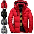 thumbnail image 4 of Men Winter Autumn Slim Fit Short Down Jacket Warm Thicken Hooded Outwear Coat, 4 of 8
