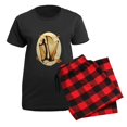 thumbnail image 5 of CafePress - Harp Love Women's Dark Pajamas - Women's Short Sleeve Print T-Shirt and Pants Dark Cotton Pajama Set, 5 of 7