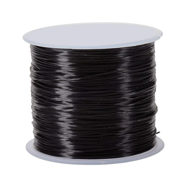 Cordon Élastique 0,8 mm Perles Corde Fil Extensible pour Perlage Bricolage Accessoires Noir 60 m X 0,8 mm