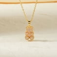 thumbnail image 6 of Gold Teddy Bear Pendant Necklace - Gold Plated on 925 Sterling Silver - Cubic Zirconia Stones - Bear Necklace Jewelry, 6 of 7