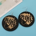 thumbnail image 2 of 2 Pares De Aretes De Ligeros Afro Puff De Cabello Natural Hiperbolic Hoop Dangle Studs Pendientes De Moda Joyería Del Continent, 2 of 9