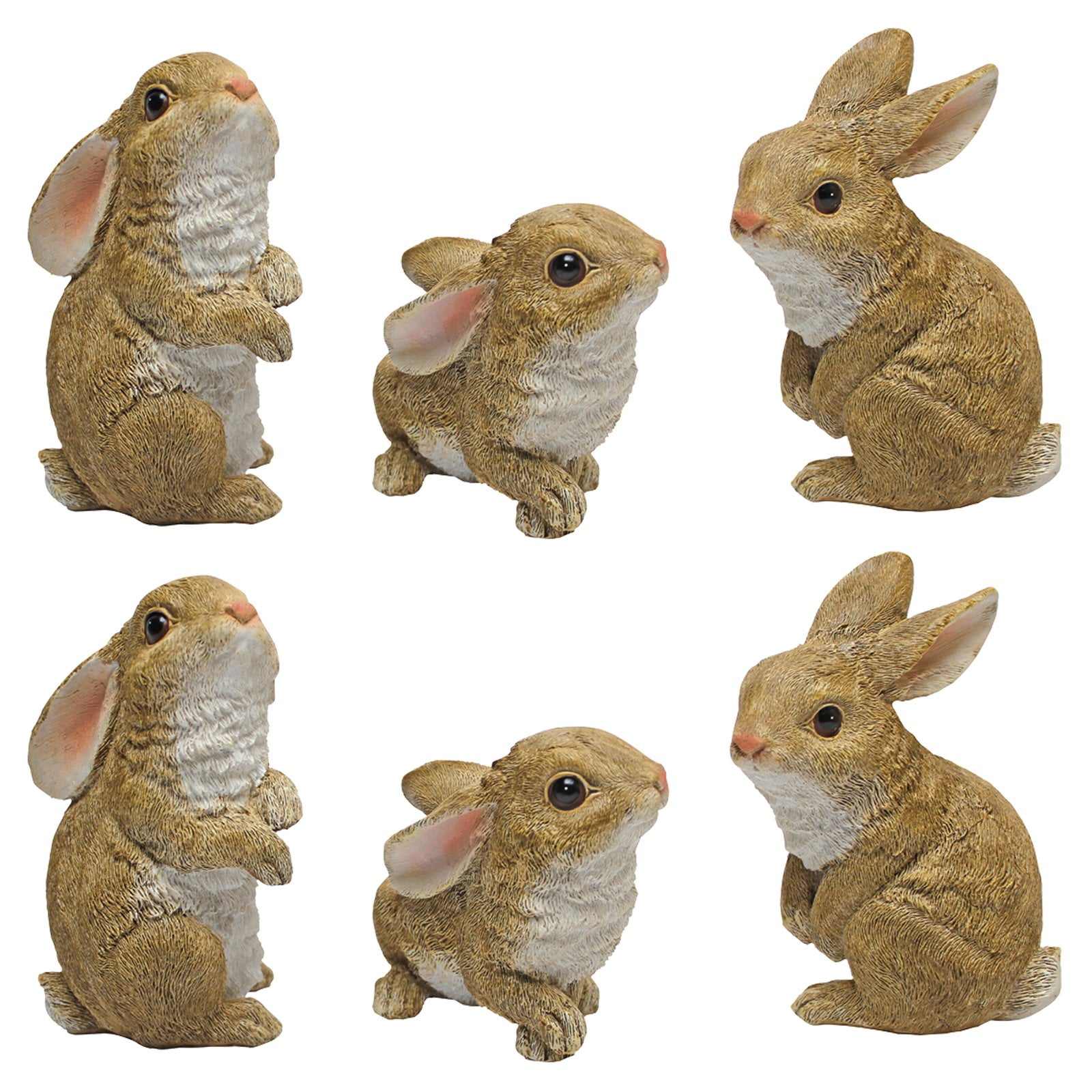 Design Toscano The Bunny Den Rabbit Garden Statue Set of 6 by Design Toscano