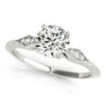 thumbnail image 1 of 14k White Gold Diamond Engmt Ring Side Clusters 1 1/8 cttw Size 8.5, 1 of 3