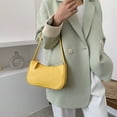 thumbnail image 2 of Simple Elegant Women Small Shoulder Bag Pure Color Sling Handbags (Yellow), 2 of 8