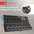thumbnail image 3 of Mezclador de audio de estudio Bluetooth Pyle PMXU128BT de 12 canales, 3 of 7