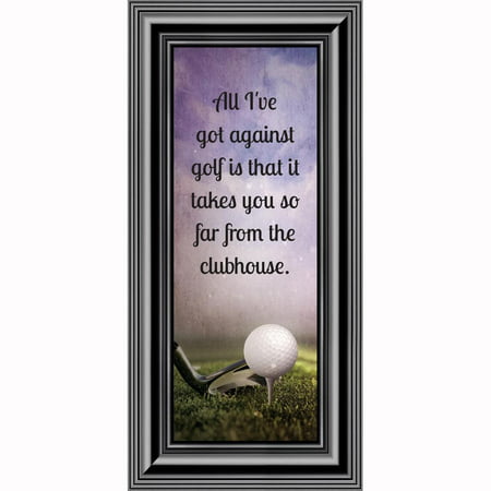 Golf, Funny Golf Gifts for Men and Women, Picture Framed Poem, 6x12 (Best Small Mens Umbrella)
