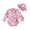 Pink, variant on Gerichy Toddler Girl Swimsuit,Girls Bathing Suit Girls Two Piece Rash Guard Swimsuits Set With Swim Trunk Kids Long Sleeve Bathing Suit Swimwear Set