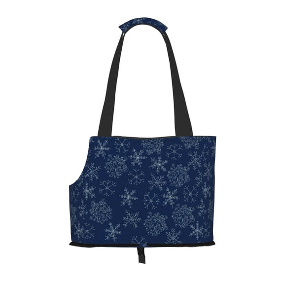 Xecao Snowflake Dark Blue for Cat Carrier Small Dog Handbag: The Ideal Travel Companion for Your Pet