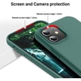 thumbnail image 6 of Soft Silicone Designed for iPhone 12/12 Pro Case,[Military Grade Drop Protection] [Anti-Scratch Microfiber Lining] Shockproof Protective Phone Case Slim Thin Cover 6.1 inch,Pine Green, 6 of 13